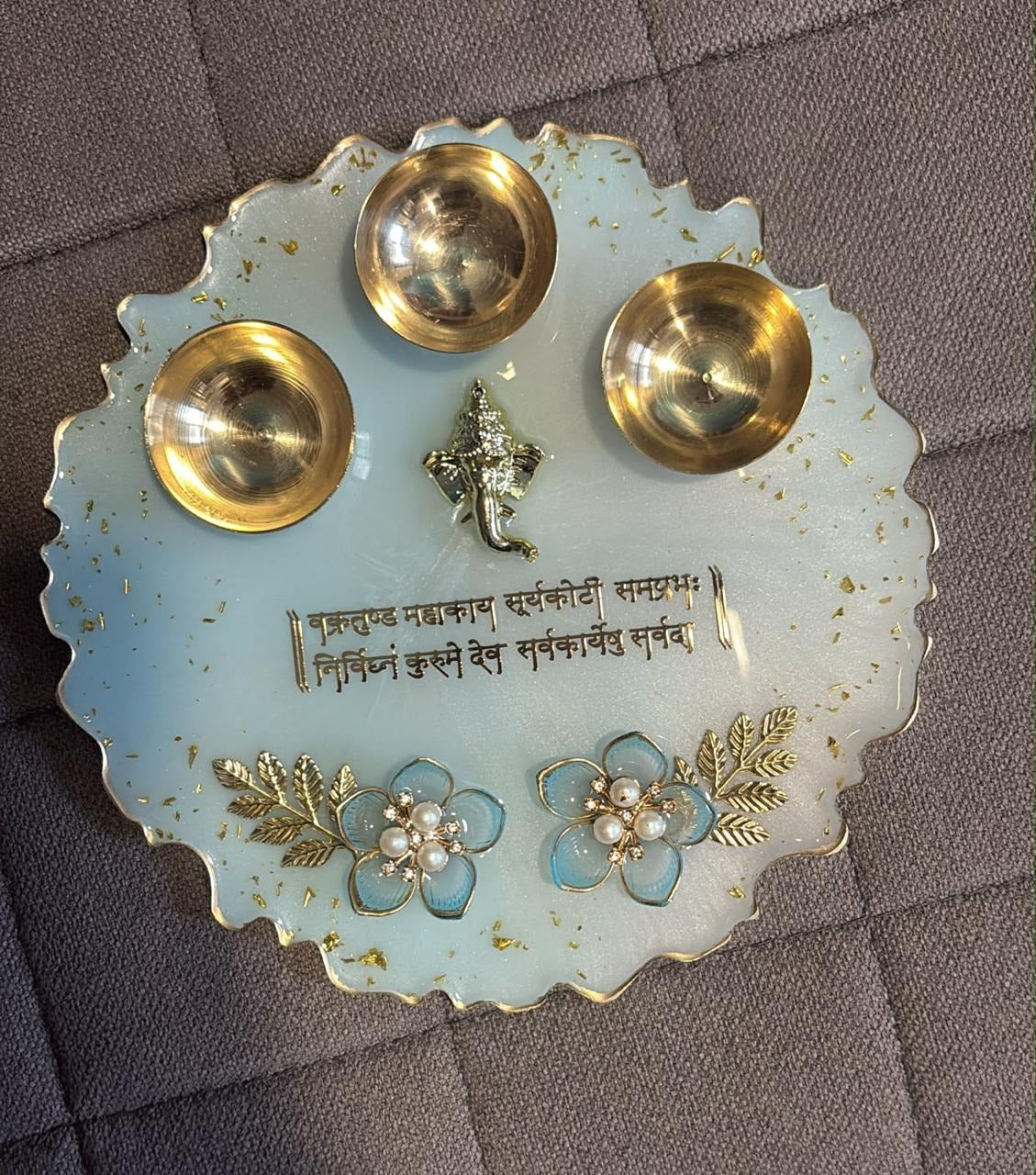 3D Golden Ganesha - Big / 2 Inch Golden Ganesha face only