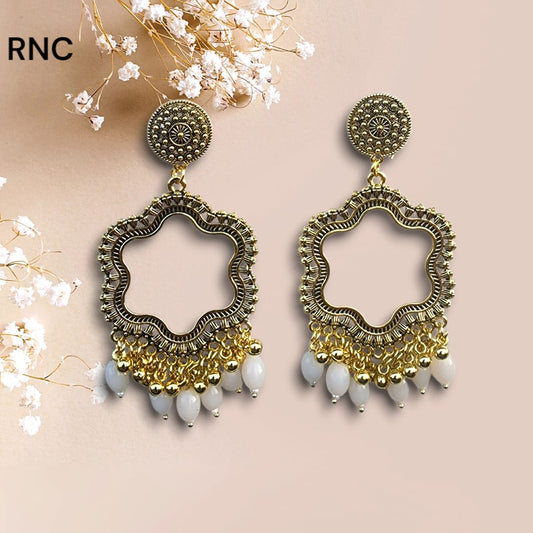 Gold Earring Bezel / Jumkha Without Bezel With Beads