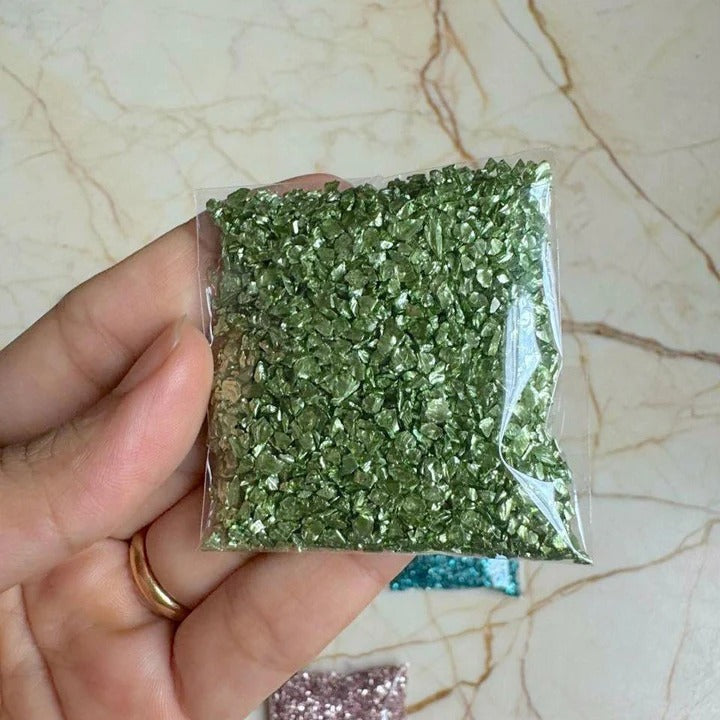 HBR 8 C /1 Green Electroplated Color Granules