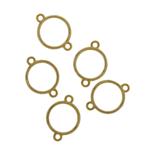 (BZ232) 5 In 1 Gold Round Rakhi Base Bezel Set