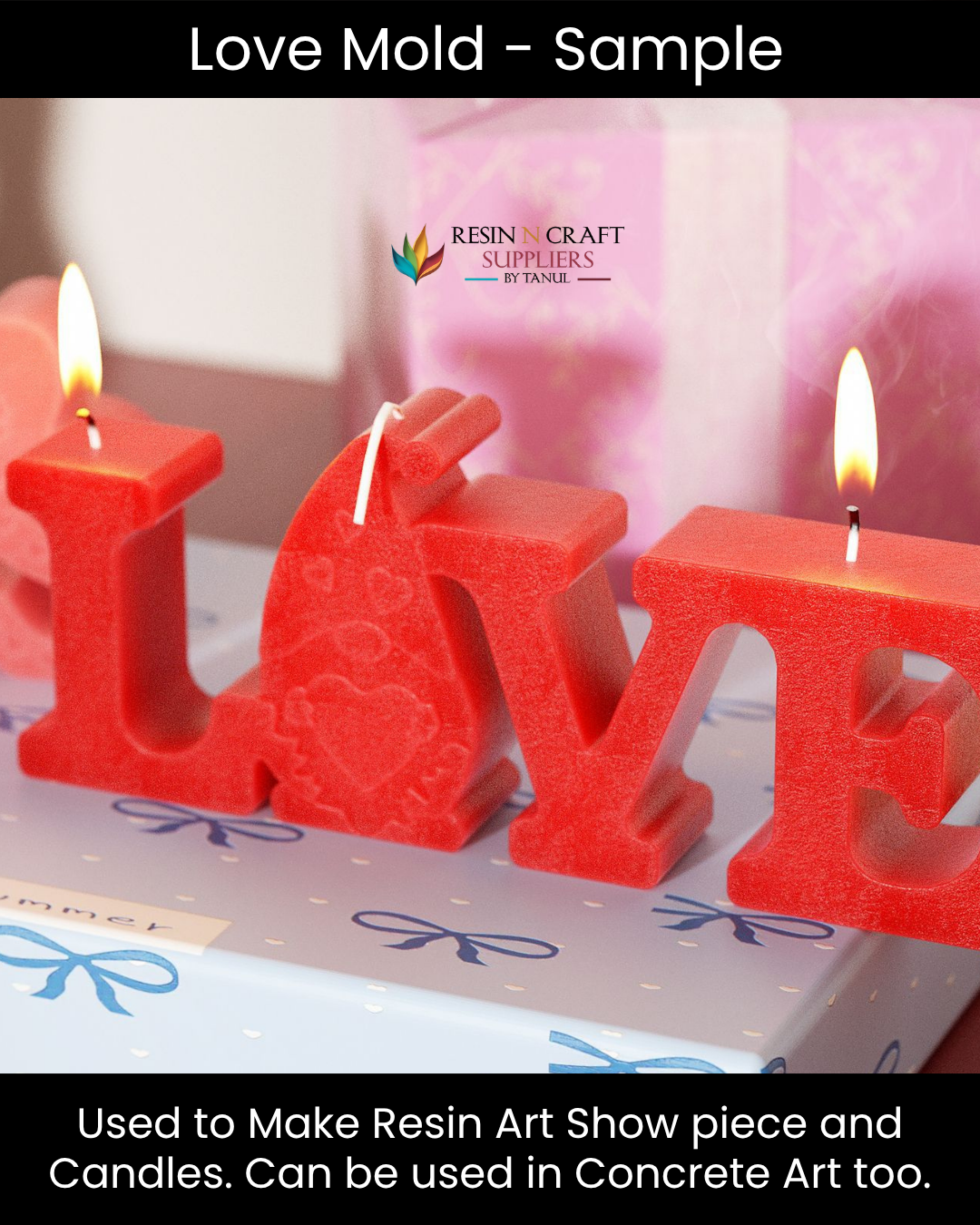 "LOVE" Word Resin Casting Mold (For Resin N Candle Art)