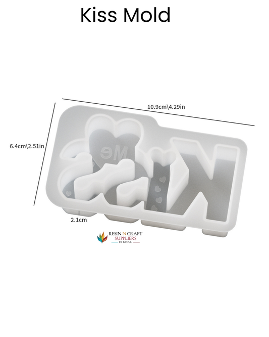 "KISS" Word Resin N Candle Casting Mold