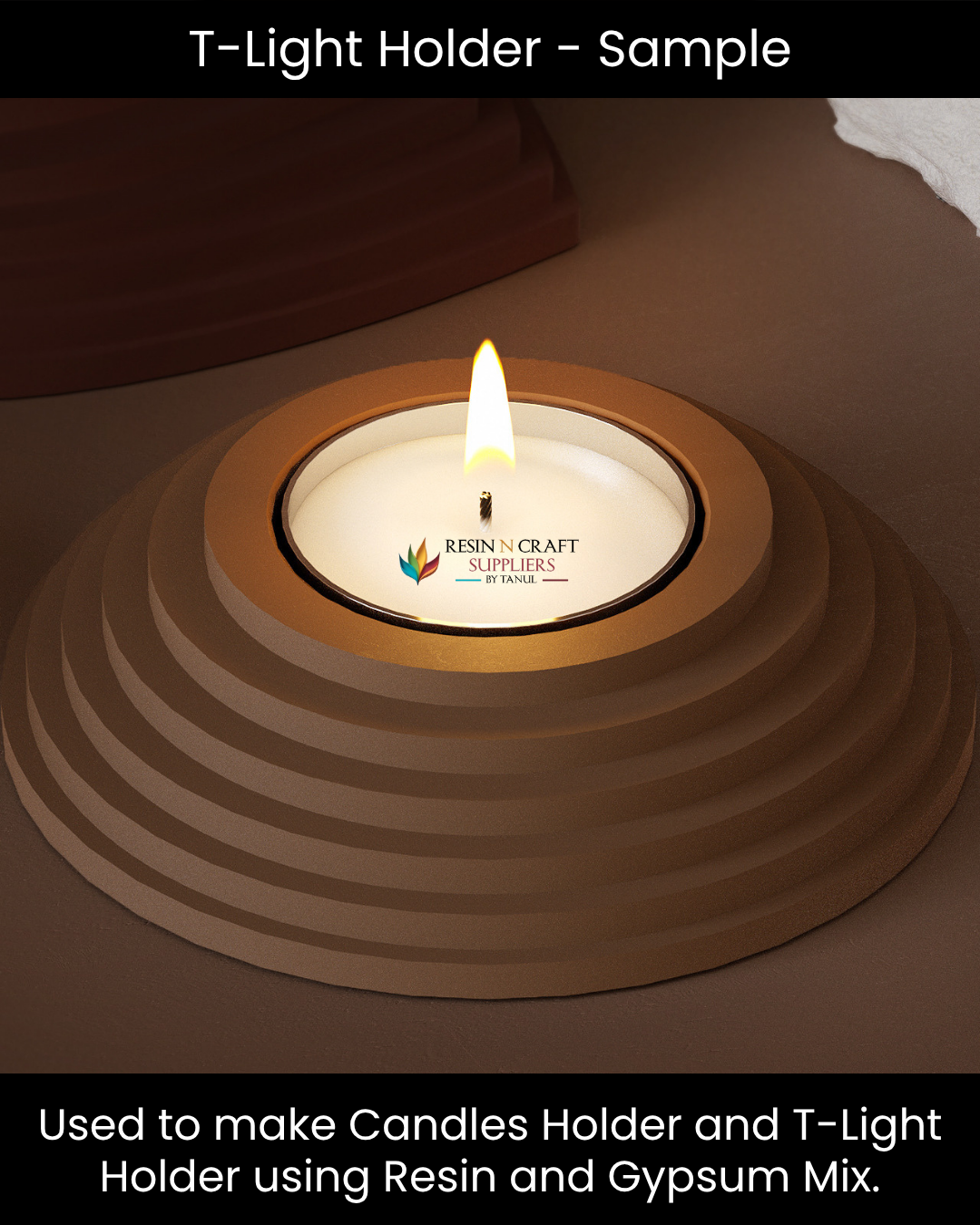 Heart Step T-Light Holder Silicone Mold