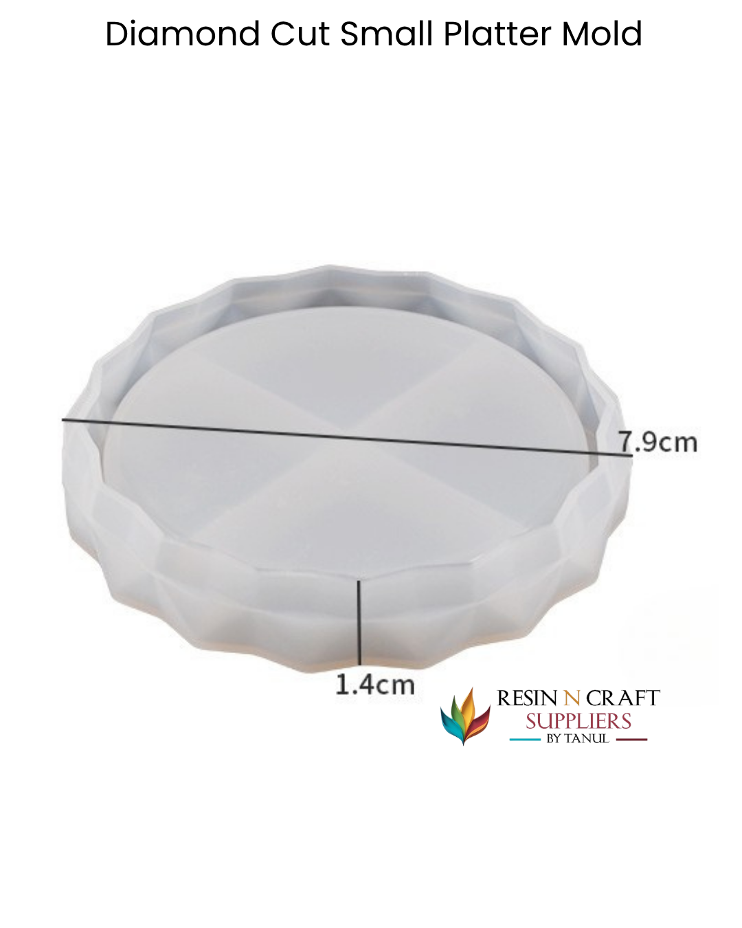 Diamond Cut Small Platter/Coaster Silicone Mold