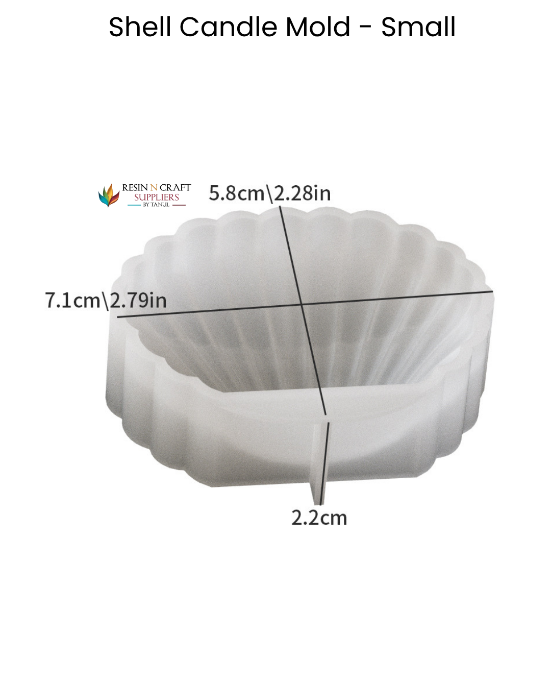 Mini Coastal Charm Shell Mold (Shell Candle Mould Small)