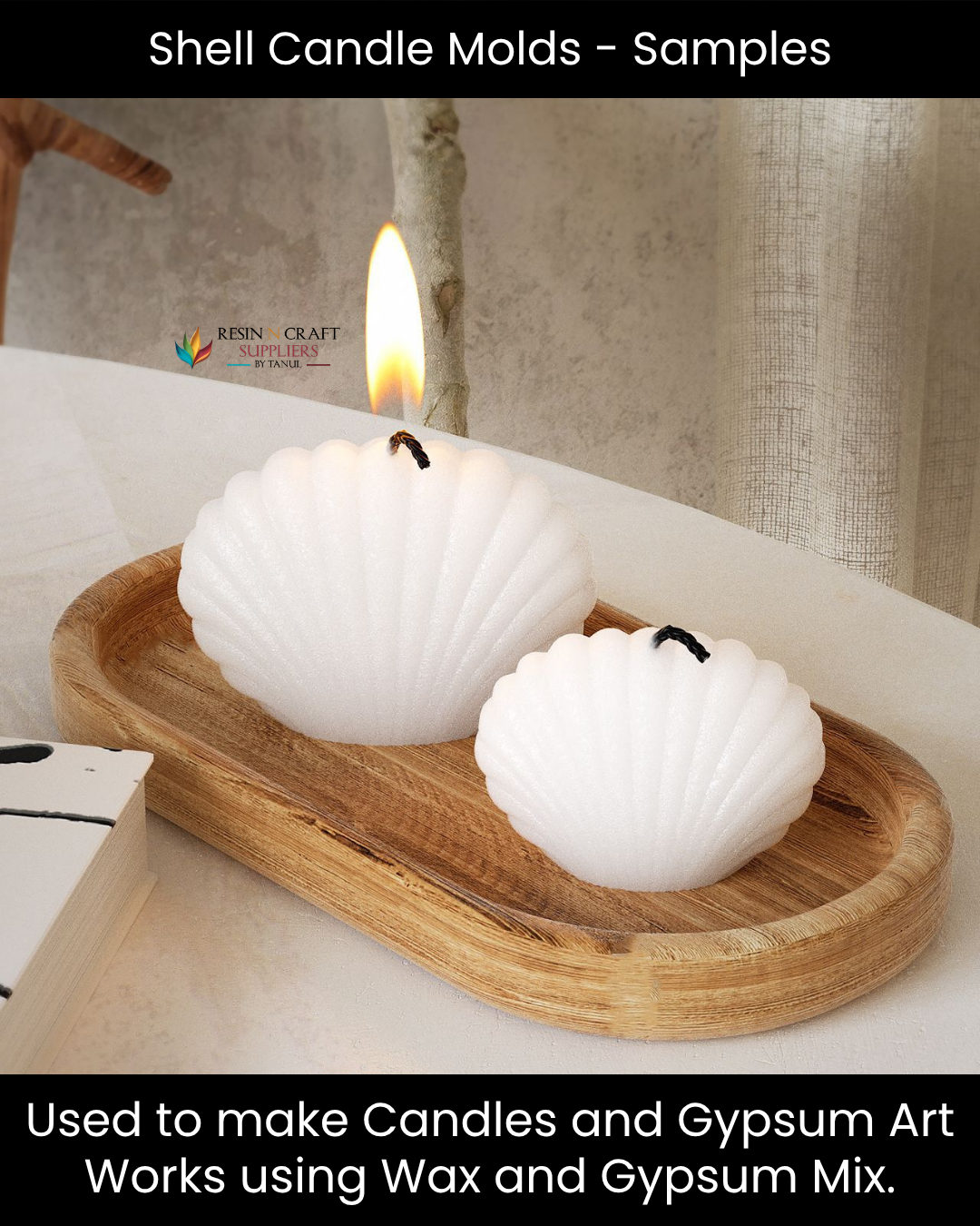 Mini Coastal Charm Shell Mold (Shell Candle Mould Small)
