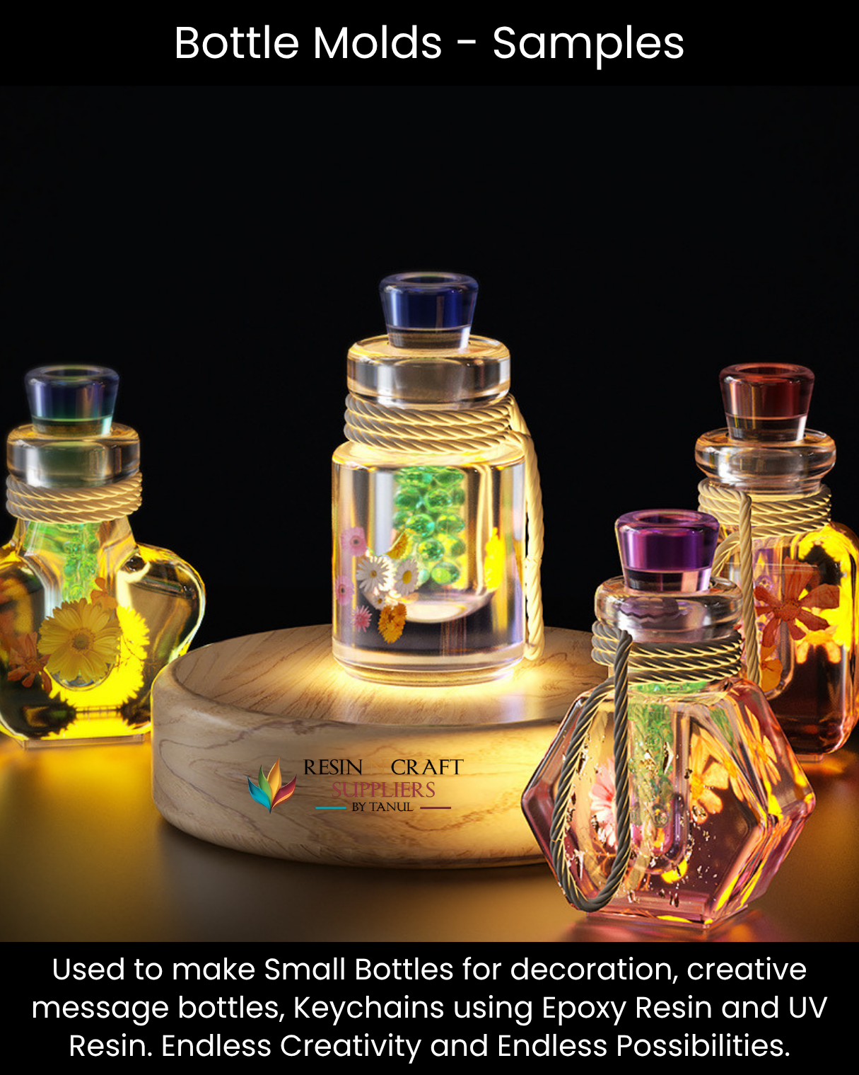 Mini Star Bottle Silicone Mold (for Resin)