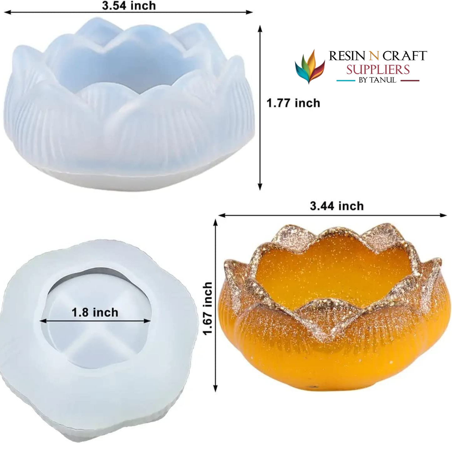 Lotus T-light Holder New Mould