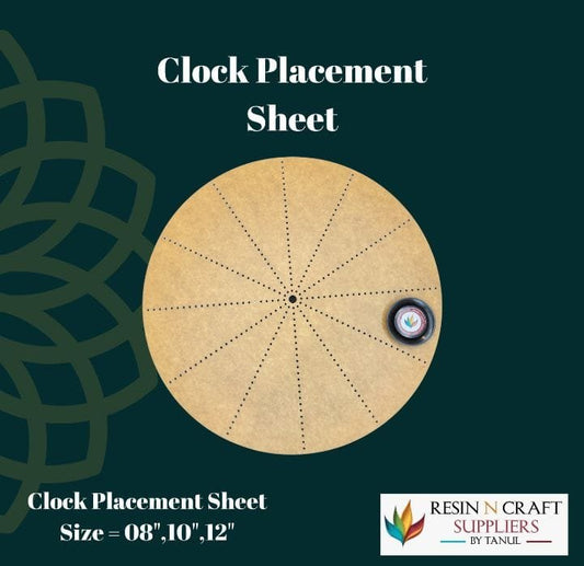 10 Inch Clock Number Placement Sheet