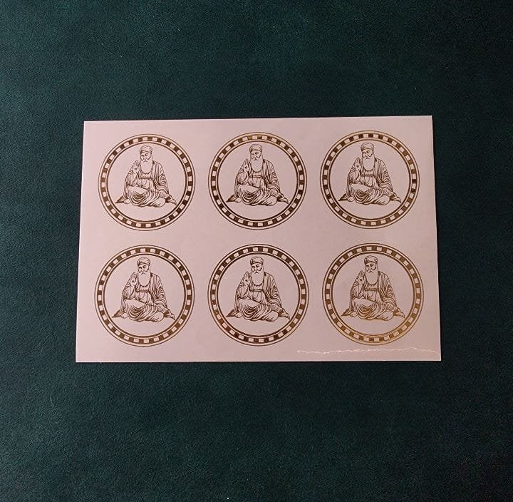 A5 GOD EMBOSSED STICKER SHEET