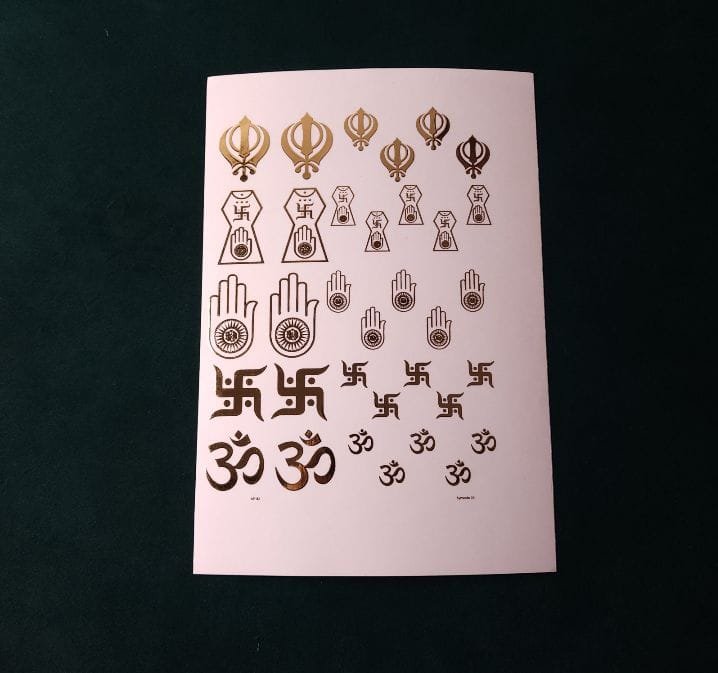 A5 God Embossed Sticker sheet