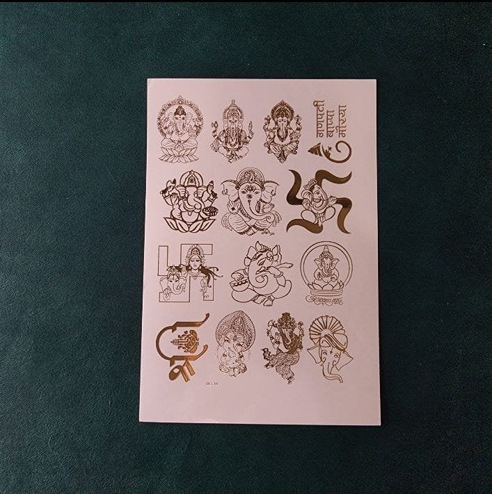 A5 Swastik Embossed Sticker sheet