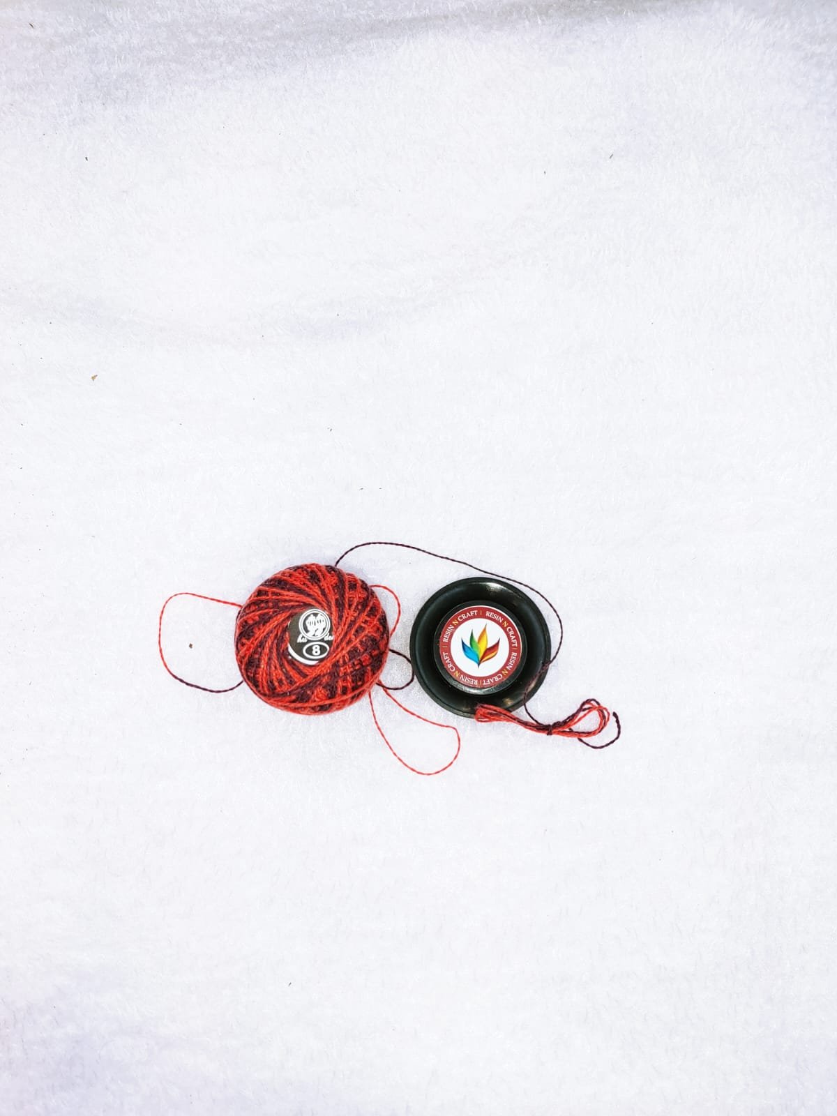 EMBROIDERY THREAD - RED &amp; BLACK