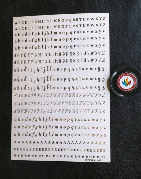 Alphabet Embossed Sticker Sheet