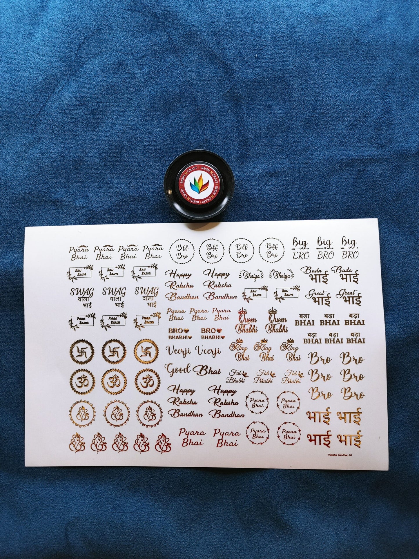 A5 Rakhi Embossed Sticker Sheet