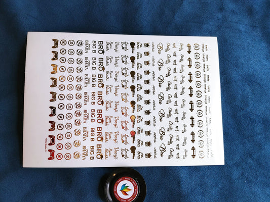 A5 RAKHI EMBOSSED STICKER SHEET