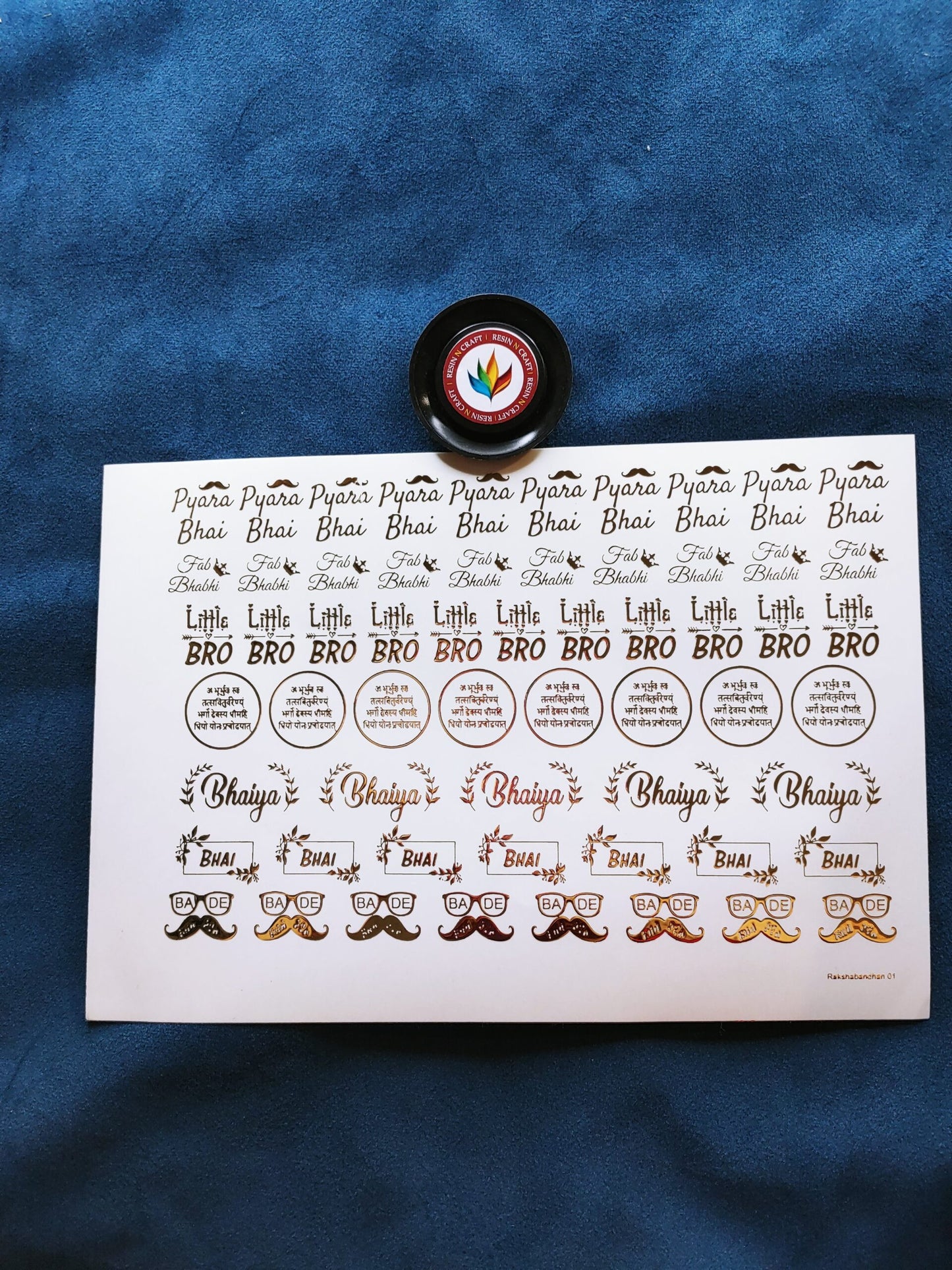 A5 RAKHI EMBOSSED STICKER SHEET