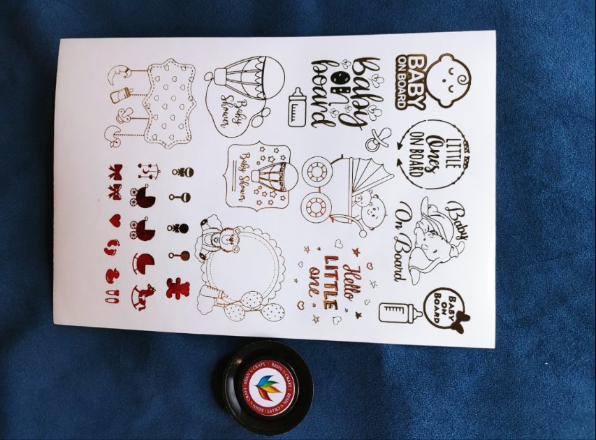 A5 BABY EMBOSSED STICKER SHEET