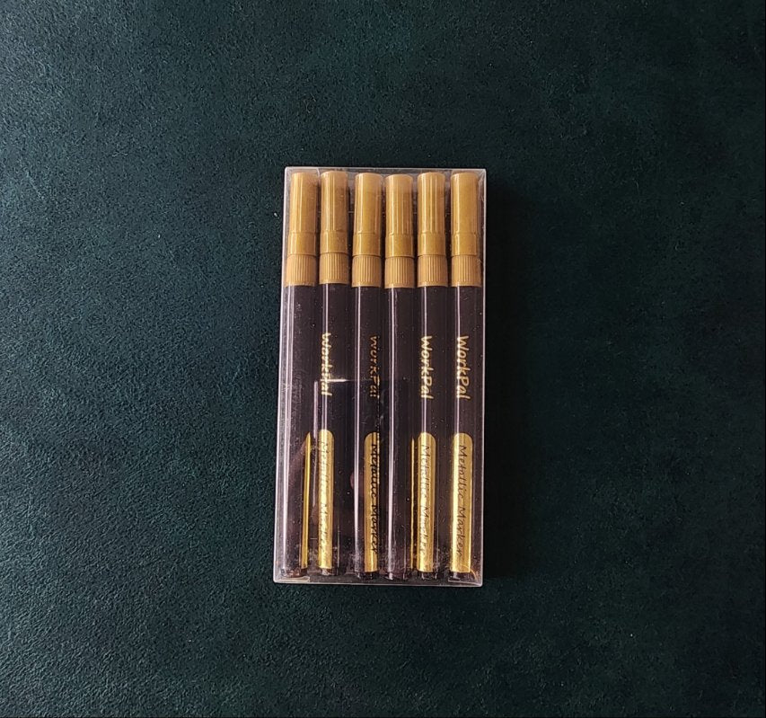 THIN MATELLIC MARKER 6 PC GOLD