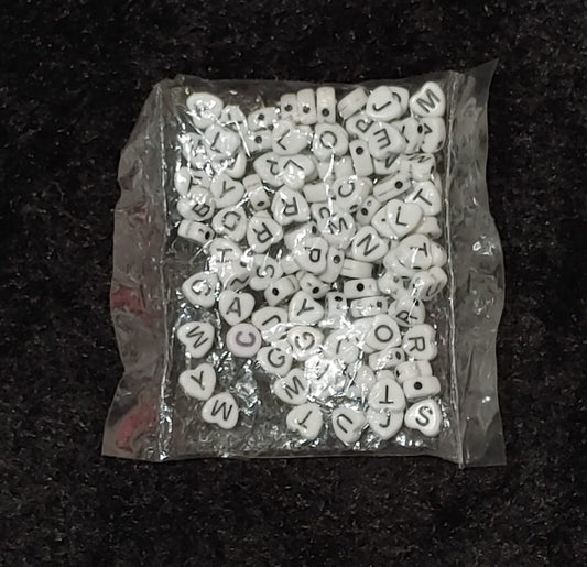 Black ABCD Beads ( 15 - 20 Grms )