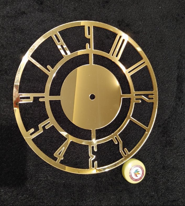 10" Golden Acrylic Clock Ring