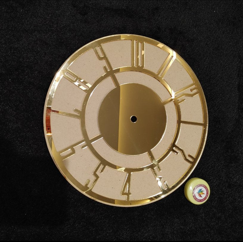 10" Golden Acrylic Clock Ring