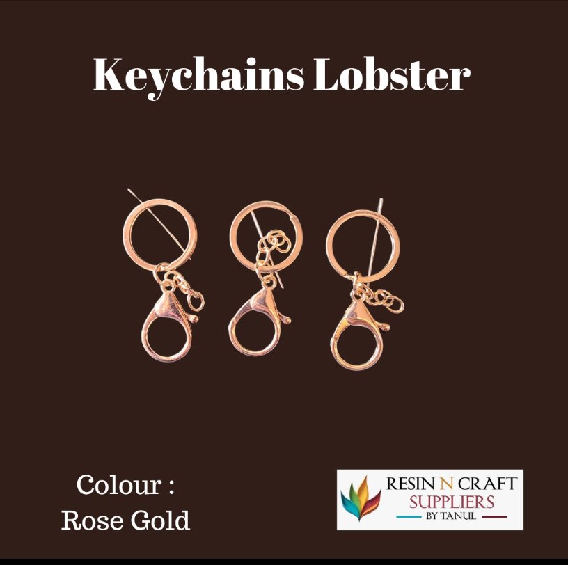 Keychain Lobster Color : Rose Gold Pack 12PC