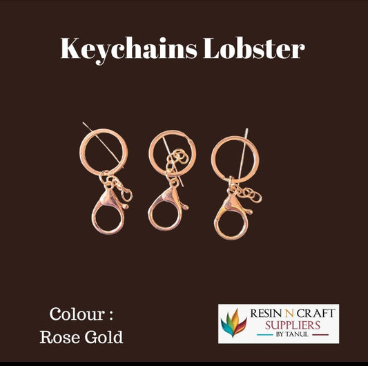 Keychain Lobster Color : Rose Gold Pack 12PC