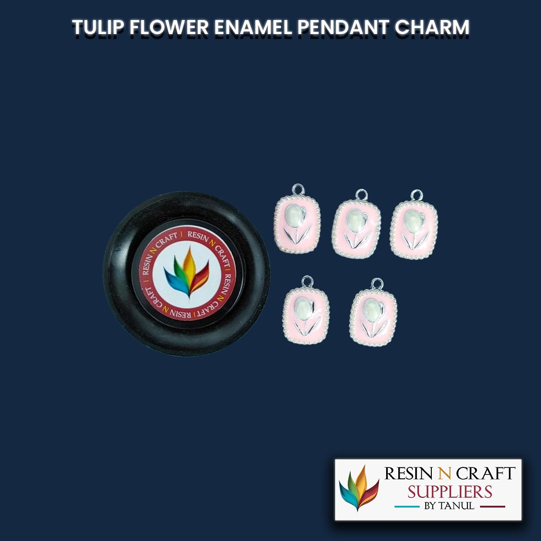 TULIP FLOWER ENAMEL PENDANT CHARM