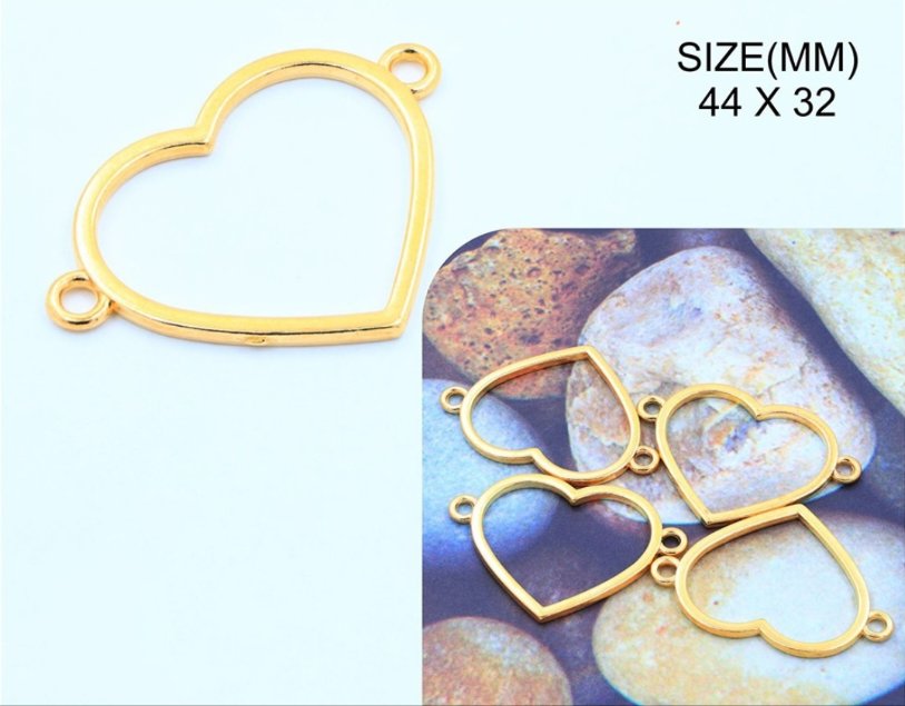 GOLD HEART RAKHI &amp; BRACELET BEZELES