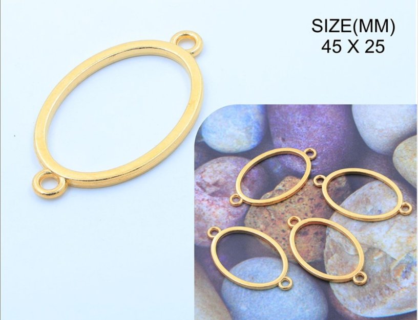 GOLD OVAL RAKHI &amp; BRACELET BEZEL