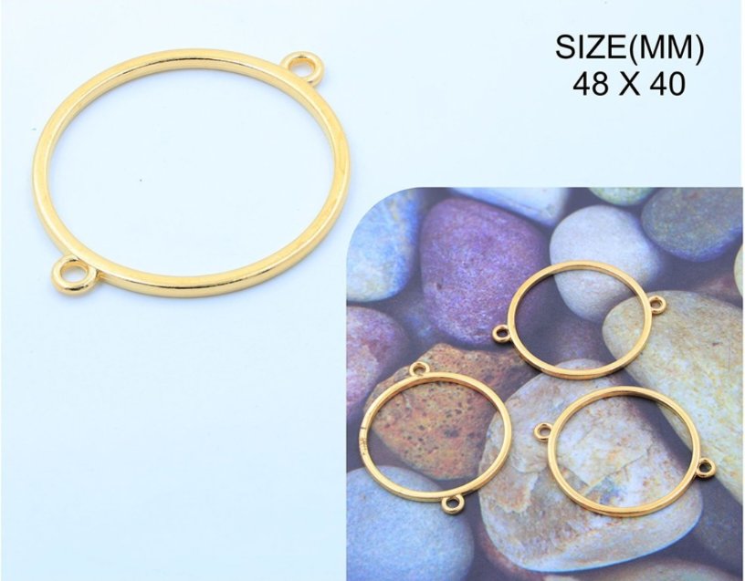 GOLD ROUND RAKHI &amp; BRACELET BEZEL BIG