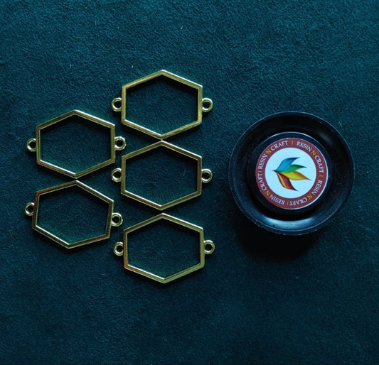 GOLD LONG HEXAGON RAKHI & BRACEL