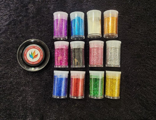 Small Bottle Glitters set of 12 Pcs