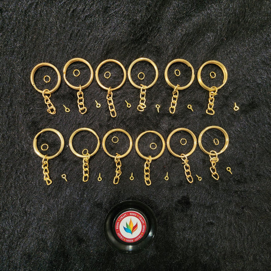 12 Pc keyrings Gold Electroplating.