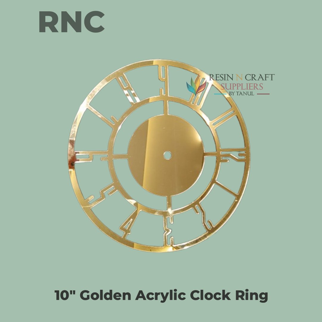 10" Golden Acrylic Clock Ring