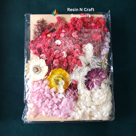 Dry Flower Card Packing (Red & White Theme) (CP007)