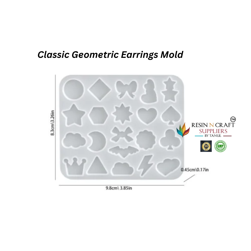 Classic Geometric Earrings Mold – Silicone Resin Jewelry Mold RDI-RRM-0415M