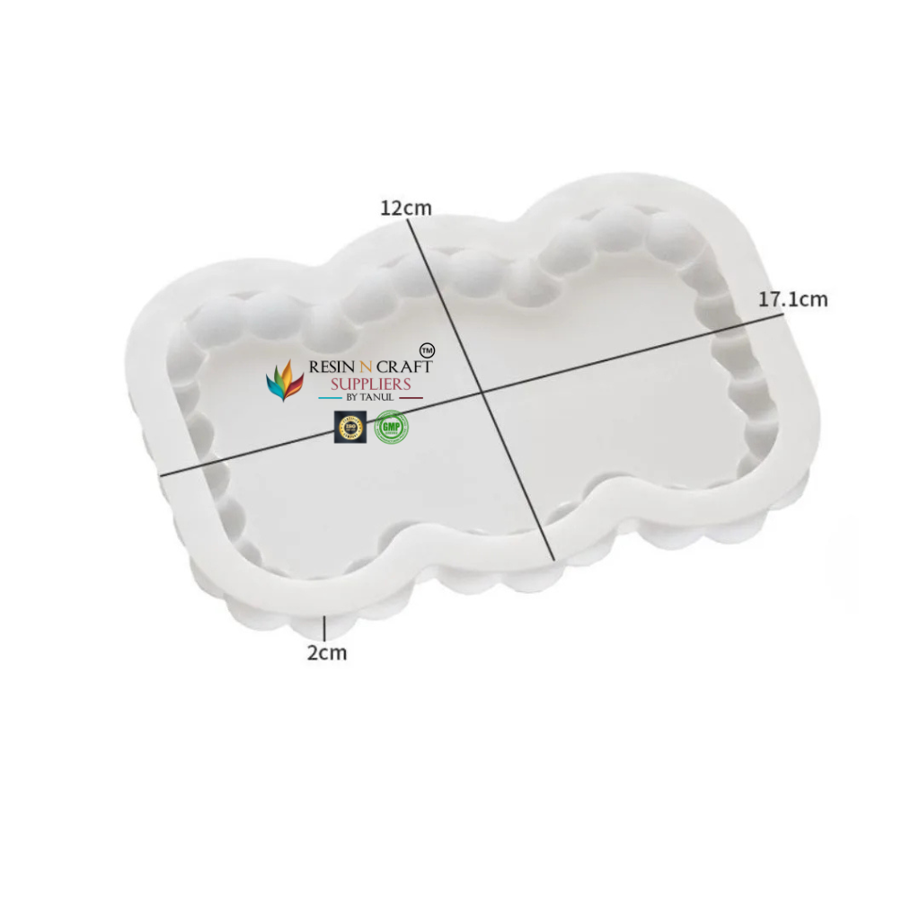 Uneven Rectangular Bubble Coaster Mold