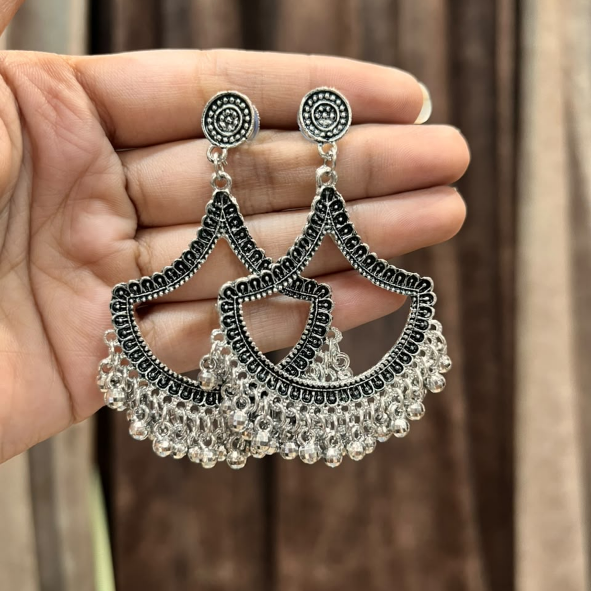 Silver Earring Bezel / Jumkha Without Beads