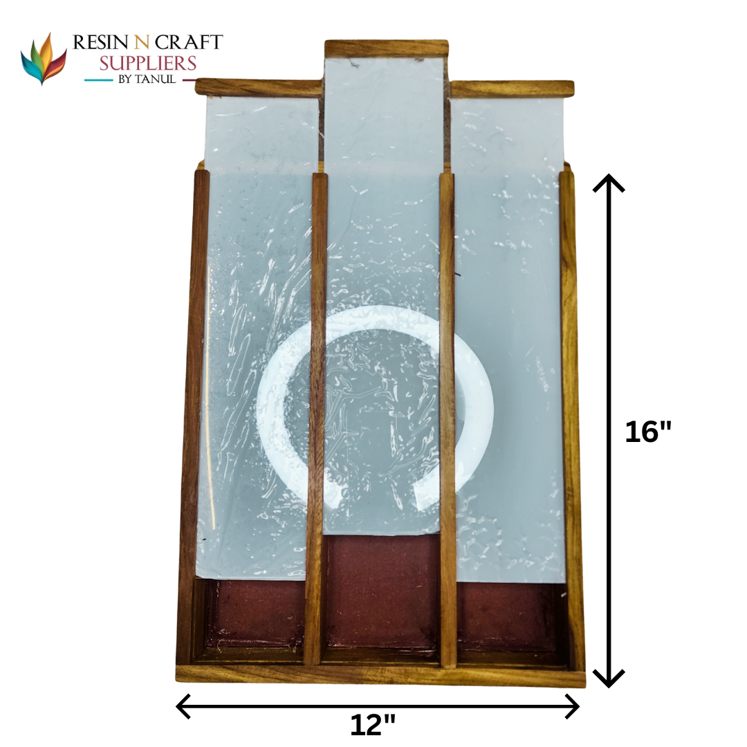 16 x 12 Inch With MDF & ACRYLIC cover 3 Partition Teakwood (3 Sections)