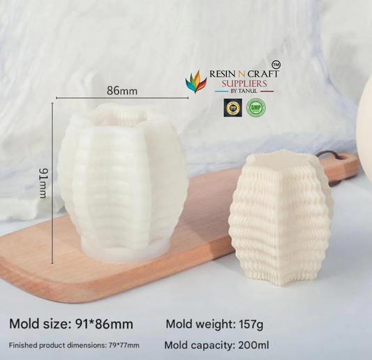 Wavy Striped Star Shape Candle Handmade Mould (RHM0163M)