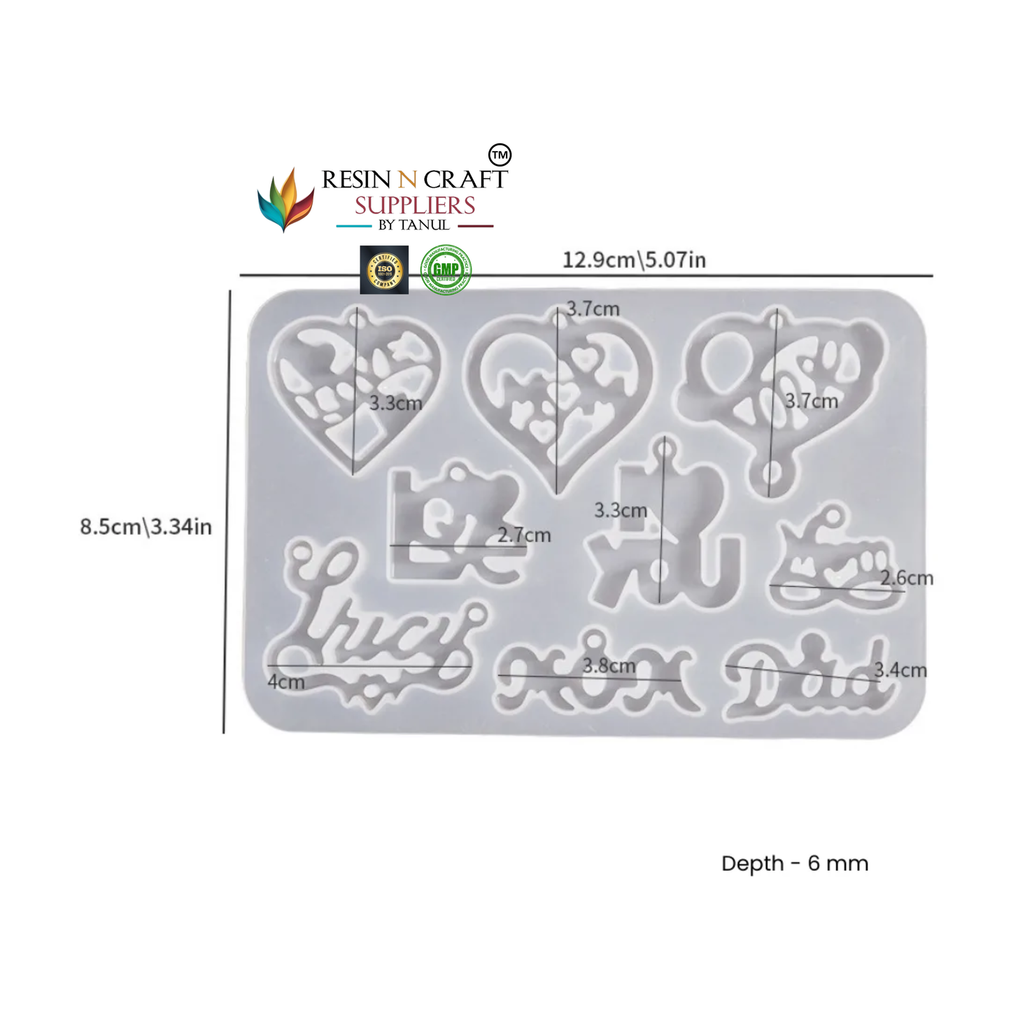 9 in 1 – Love Earring Mold