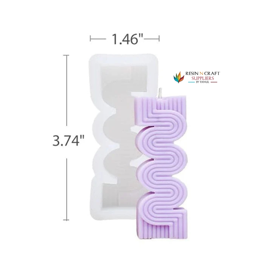 Long Spiral Line Strip Shape Handmade Mould For Candle
