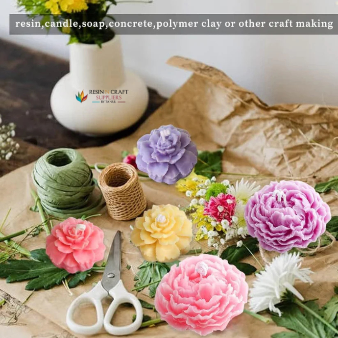 3D Rose Flower Handmade Mould  For Candle