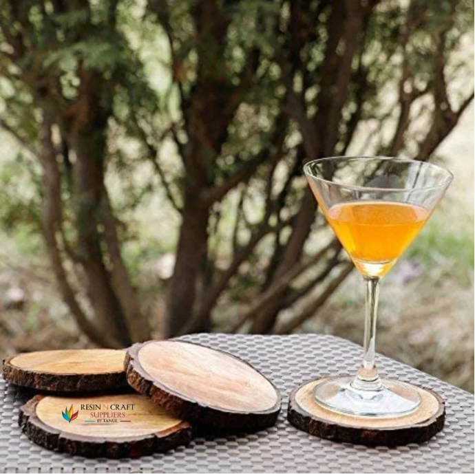 Natural Wooden Coaster Size (Cm): 12-13 X 1