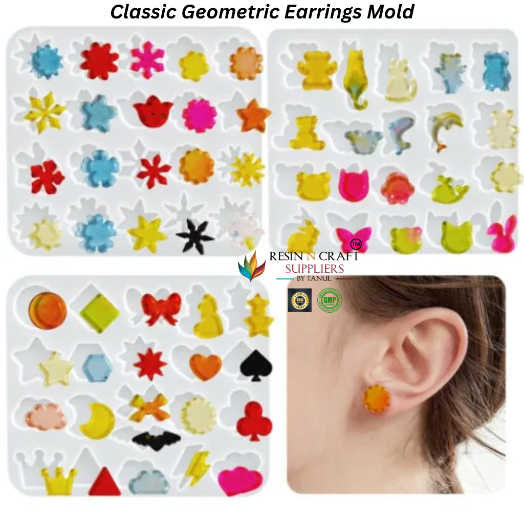 Classic Geometric Earrings Mold – Silicone Resin Jewelry Mold RDI-RRM-0415M