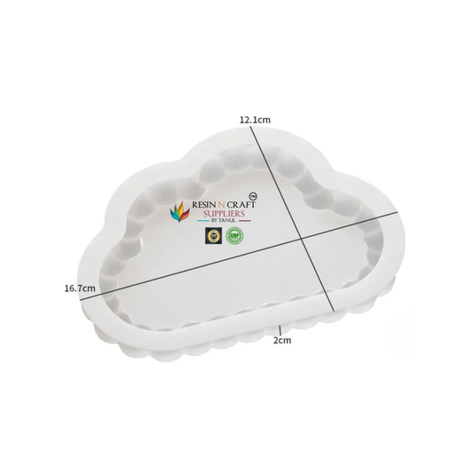 Cloud Tray Silicone Mould with Bubble Border