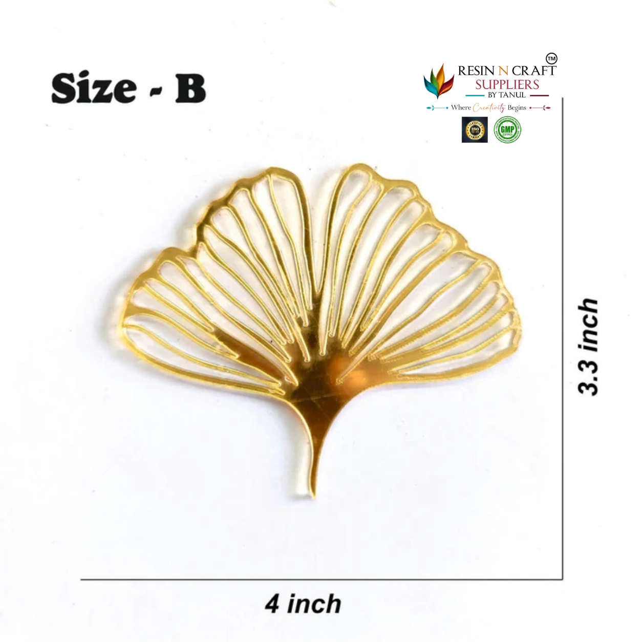 Ginkgo Leaf Gold Acrylic Cutout – Premium Nature-Inspired Décor