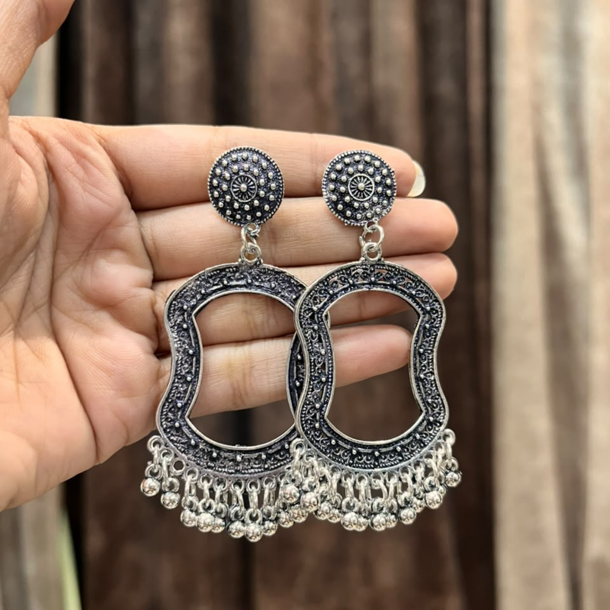 Silver Earring Bezel / Jumkha Without Beads
